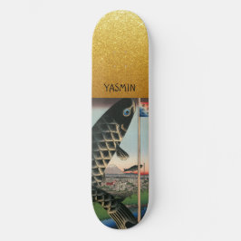 Asian Art Fish Gold Personalisiert Skateboard