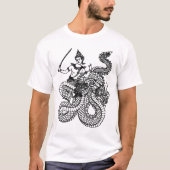 ASIAN ART GOD ON DRAGON T-Shirt (Vorderseite)