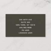 Asian Art Japanese Geisha Visitenkarte (Rückseite)