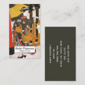 Asian Art Japanese Geisha Visitenkarte (Vorne/Hinten)