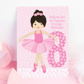 Asian Ballerina Birthday Karte
