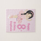 Asian Ballerina Happy Birthday Puzzle (Horizontal)
