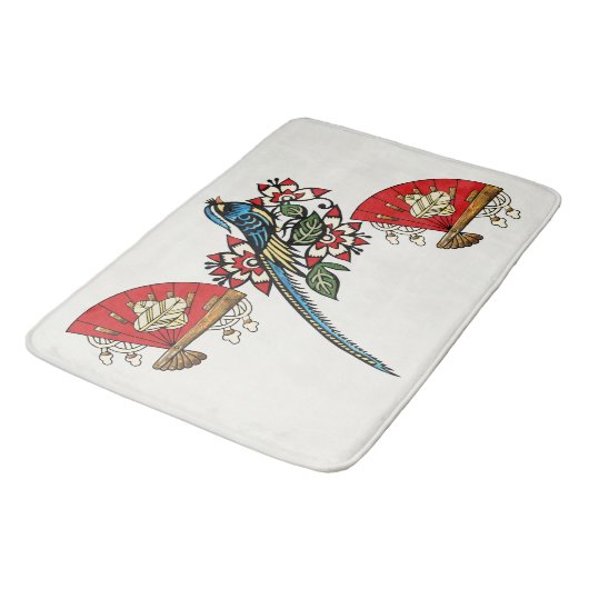 Asian Bird Deko Badematte (Schrägansicht)