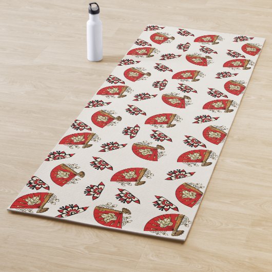 Asian Bird Deko Yogamatte (Beispiel)
