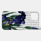 Asian Blue Iris im Kanji Hintergrund Case-Mate iPhone Hülle (Rückseite (Horizontal))