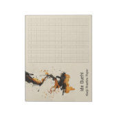 Asian Brush Coffee Art Kanji Practice Paper 11 Notizblock (Rotiert)