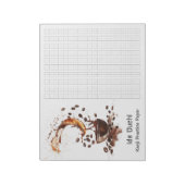 Asian Brush Coffee Art Kanji Practice Paper 6 Notizblock (Rotiert)