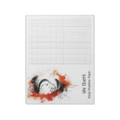 Asian Brush Coffee Art Kanji Practice Paper 8 Notizblock (Rotiert)