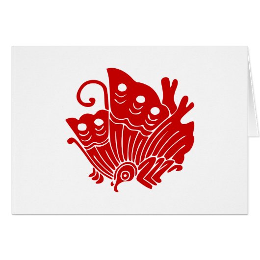 Asian Butterfly Japanese Kamon Design (Vorderseite (Horizontal))