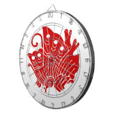 Asian Butterfly Japanese Kamon Design Dartscheibe (Vorderseite rechts)