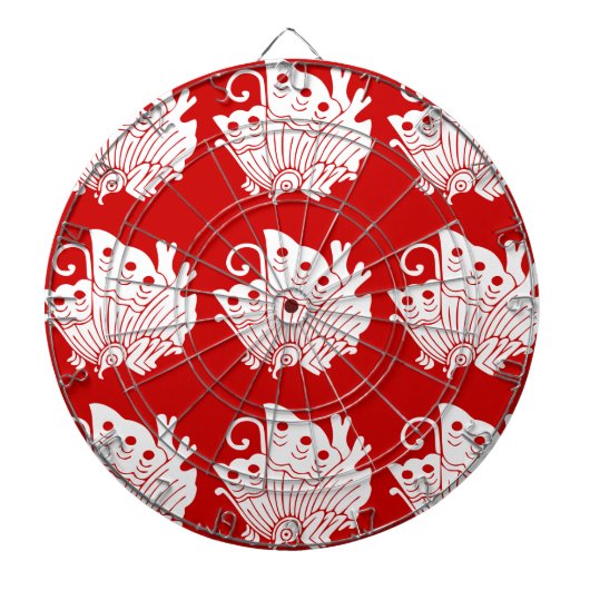 Asian Butterfly Japanese Kamon Design Dartscheibe (vorne)