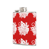 Asian Butterfly Japanese Kamon Design Flachmann (Links)