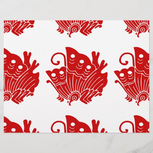 Asian Butterfly Japanese Kamon Design Flyer (Vorne)