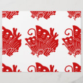 Asian Butterfly Japanese Kamon Design Flyer (Hinten)