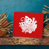 Asian Butterfly Japanese Kamon Design Fotoplatte (Seite)