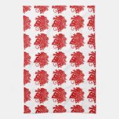 Asian Butterfly Japanese Kamon Design Geschirrtuch (Vertikal)