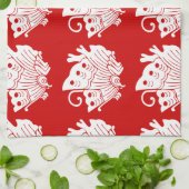 Asian Butterfly Japanese Kamon Design Geschirrtuch (Gefaltet)