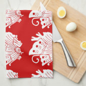 Asian Butterfly Japanese Kamon Design Geschirrtuch (Viertel Falte)