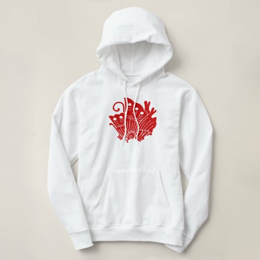 Asian Butterfly Japanese Kamon Design Hoodie (Design vorne)