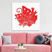 Asian Butterfly Japanese Kamon Design Leinwanddruck (Insitu (Wohnzimmer))