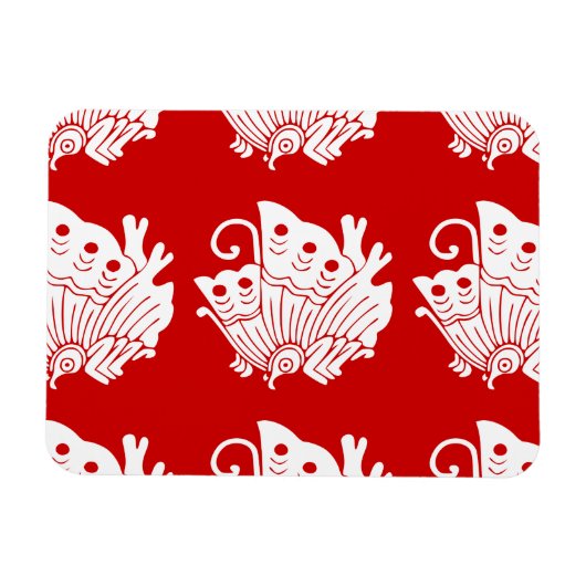 Asian Butterfly Japanese Kamon Design Magnet (Horizontal)
