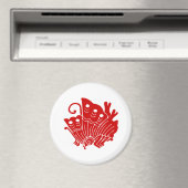 Asian Butterfly Japanese Kamon Design Magnet (In Situ (Geschirrspüler))