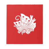 Asian Butterfly Japanese Kamon Design Notizblock (Vorderseite)