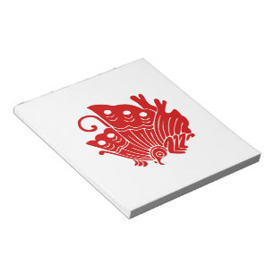 Asian Butterfly Japanese Kamon Design Notizblock