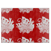 Asian Butterfly Japanese Kamon Design Schneidebrett (Vorderseite)