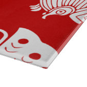 Asian Butterfly Japanese Kamon Design Schneidebrett (Ecke)