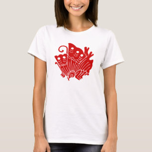 Asian Butterfly Japanese Kamon Design T-Shirt