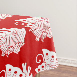 Asian Butterfly Japanese Kamon Design Tischdecke