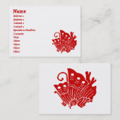 Asian Butterfly Japanese Kamon Design Visitenkarte (Vorne/Hinten)