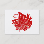 Asian Butterfly Japanese Kamon Design Visitenkarte (Rückseite)