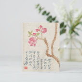 Asian Cherry Blossom Vintag Postcard Postkarte (Stehend Vorderseite)