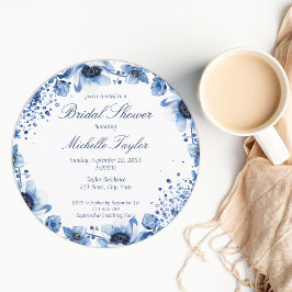 Asian Chinoiserie Light Blue Floral Bridgerton Einladung