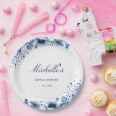 Asian Chinoiserie Light Blue Floral Bridgerton Pappteller (Party)