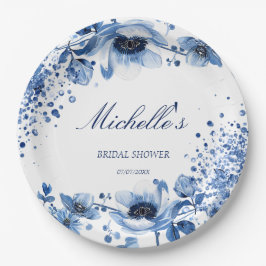 Asian Chinoiserie Light Blue Floral Bridgerton Pappteller