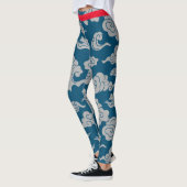 ASIAN CLOUD PATTERN BLAUE LEGGINGS (Links)