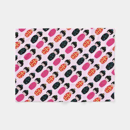 Asian Dolls Fleecedecke (Vorderseite (Horizontal))