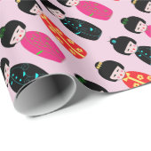Asian Dolls Geschenkpapier (Rolleneckpunkt)