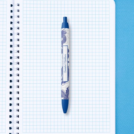 Asian Dragon Blue White Chinoiserie Kugelschreiber