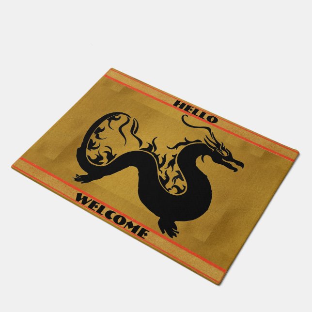 Asian Dragon Door Mat Fußmatte (Schrägansicht)