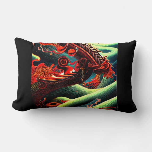 ASIAN DRAGON THROW PILLOW LENDENKISSEN (Vorderseite)