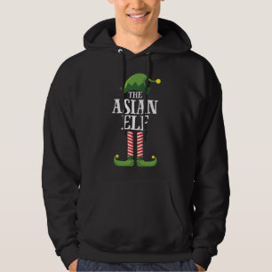 Asian Elf Matching Family Weihnachts-Party Hoodie