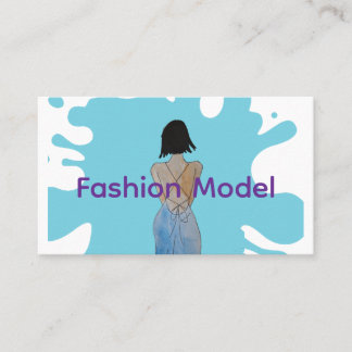 Asian Fashionista with Bob  Visitenkarte