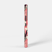 Asian Floral Pink Peach White Chinoiserie Monogram Samsung Galaxy Hülle (Rechte Seite)