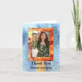 Asian Foto Abschluss Vielen Dank Dankeskarte