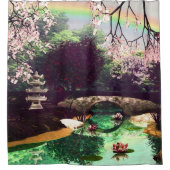Asian Garden 3D Art Duschvorhang (Vorderseite)