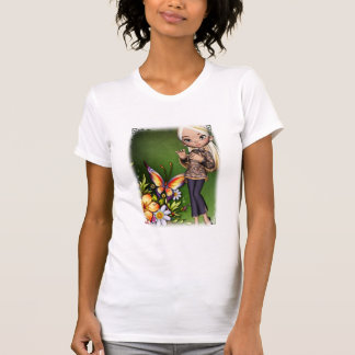 Asian Girl Beautiful Blume Design 6 T - Shirt